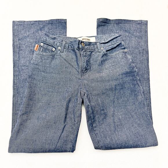 Moschino Donna Jeans Dark Wash Denim Flare Leg Size 28 Italy - Picture 4 of 9